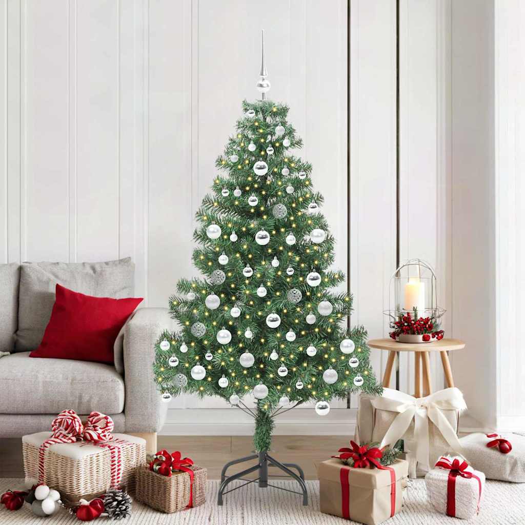 Christmas Tree with 300 LEDs with Stand Green 180 cm PVC