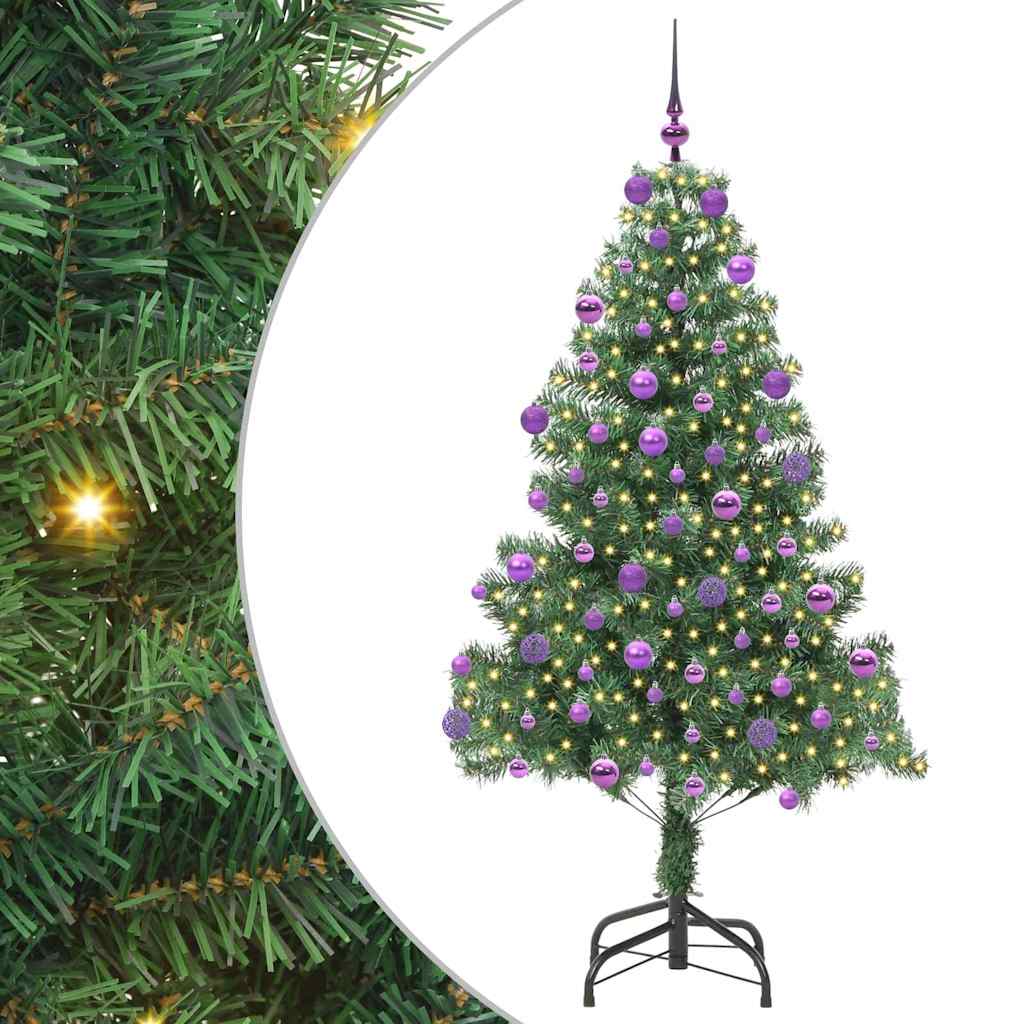 Christmas Tree with 300 LEDs with Stand Green 180 cm PVC