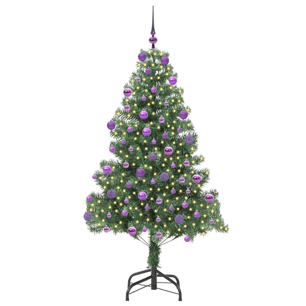 Christmas Tree with 300 LEDs with Stand Green 180 cm PVC