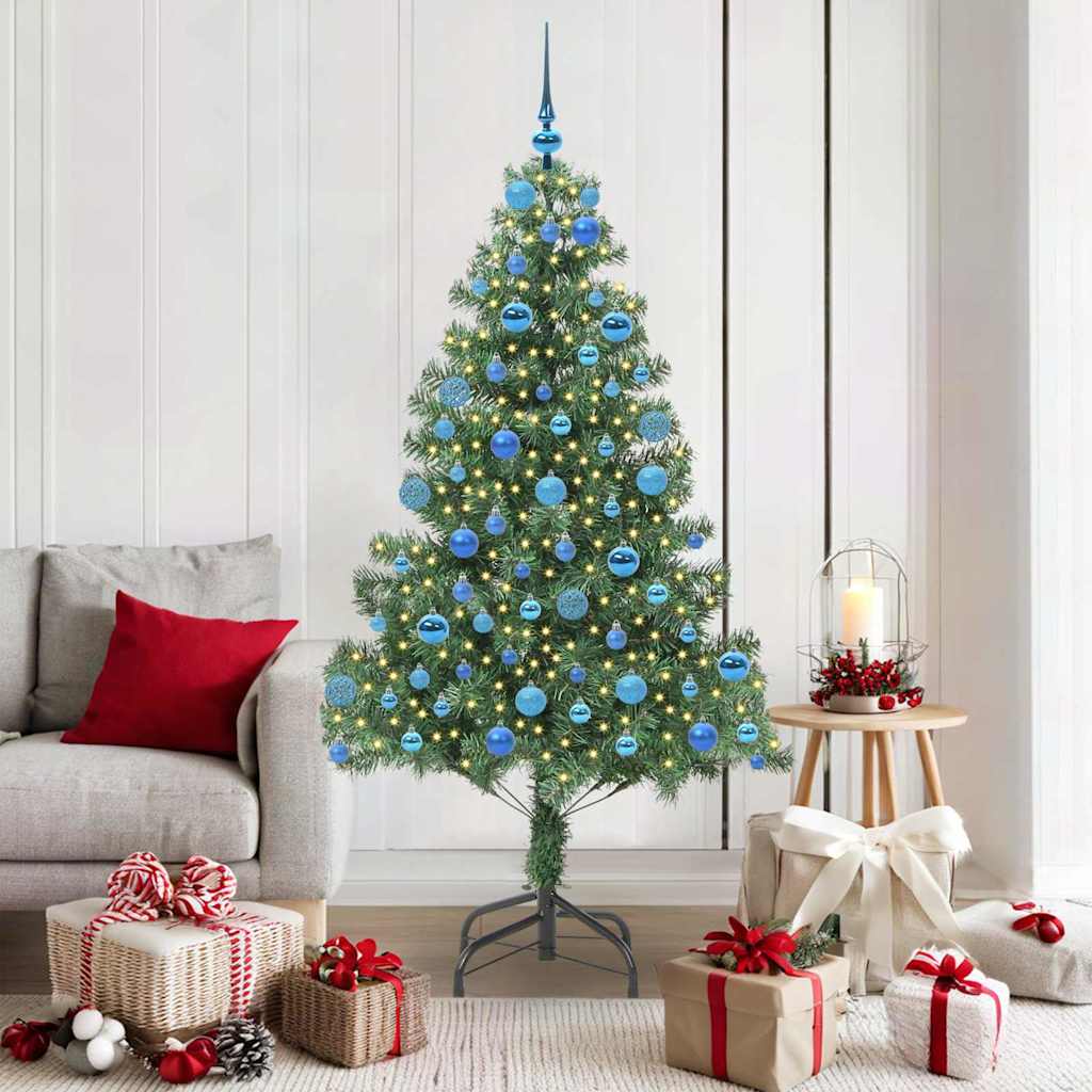 Christmas Tree with 300 LEDs with Stand Green 180 cm PVC
