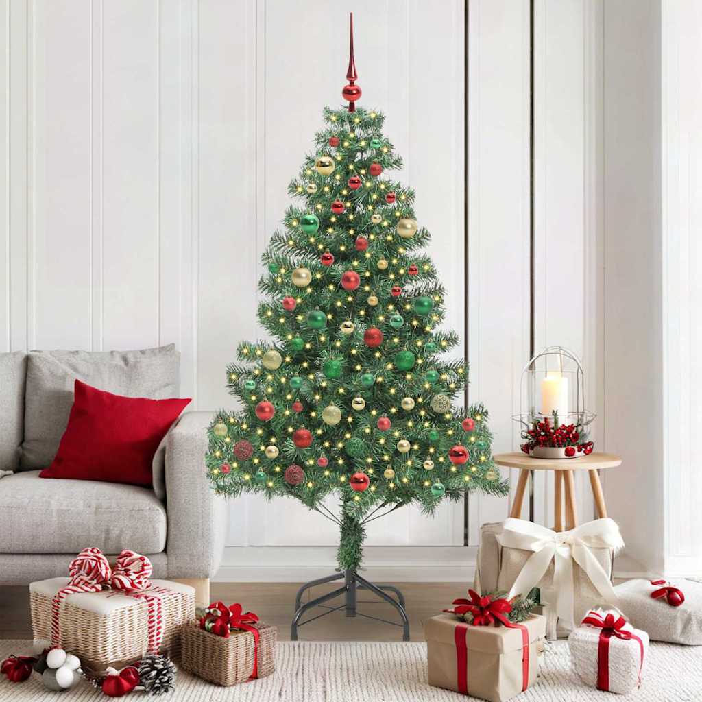 Christmas Tree with 300 LEDs with Stand Green 180 cm PVC