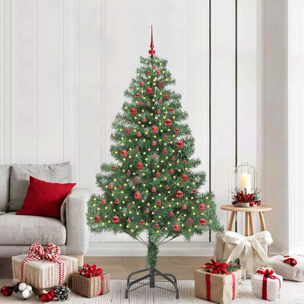 Christmas Tree with 300 LEDs with Stand Green 210 cm PVC