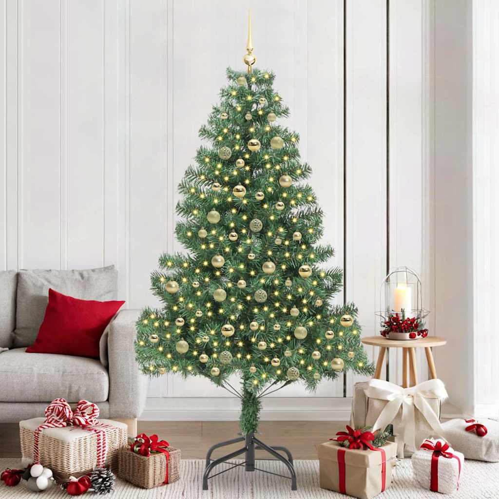 Christmas Tree with 300 LEDs with Stand Green 210 cm PVC