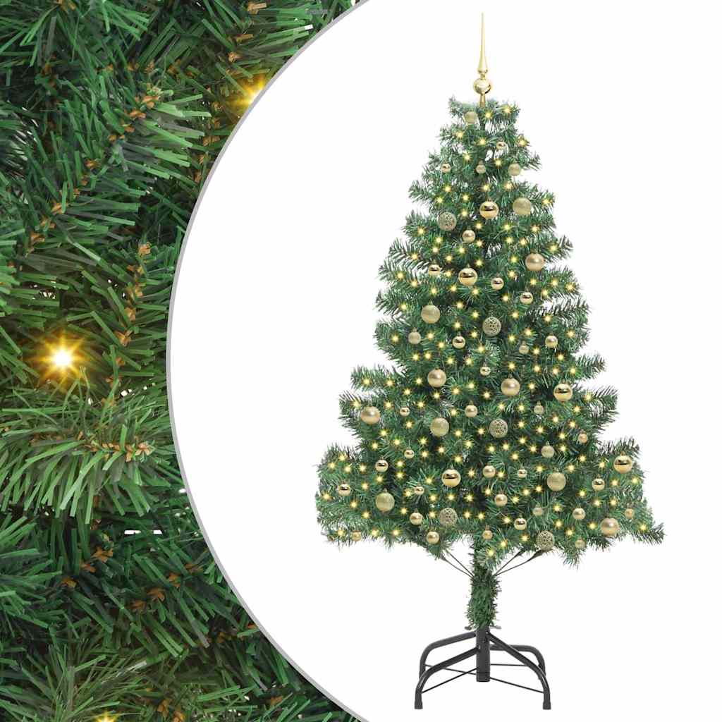 Christmas Tree with 300 LEDs with Stand Green 210 cm PVC