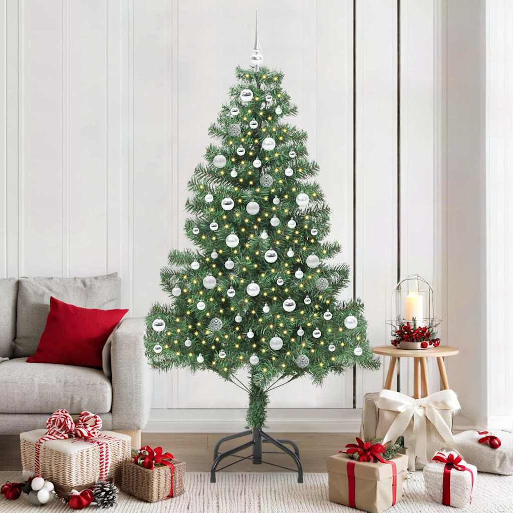 Christmas Tree with 300 LEDs with Stand Green 210 cm PVC