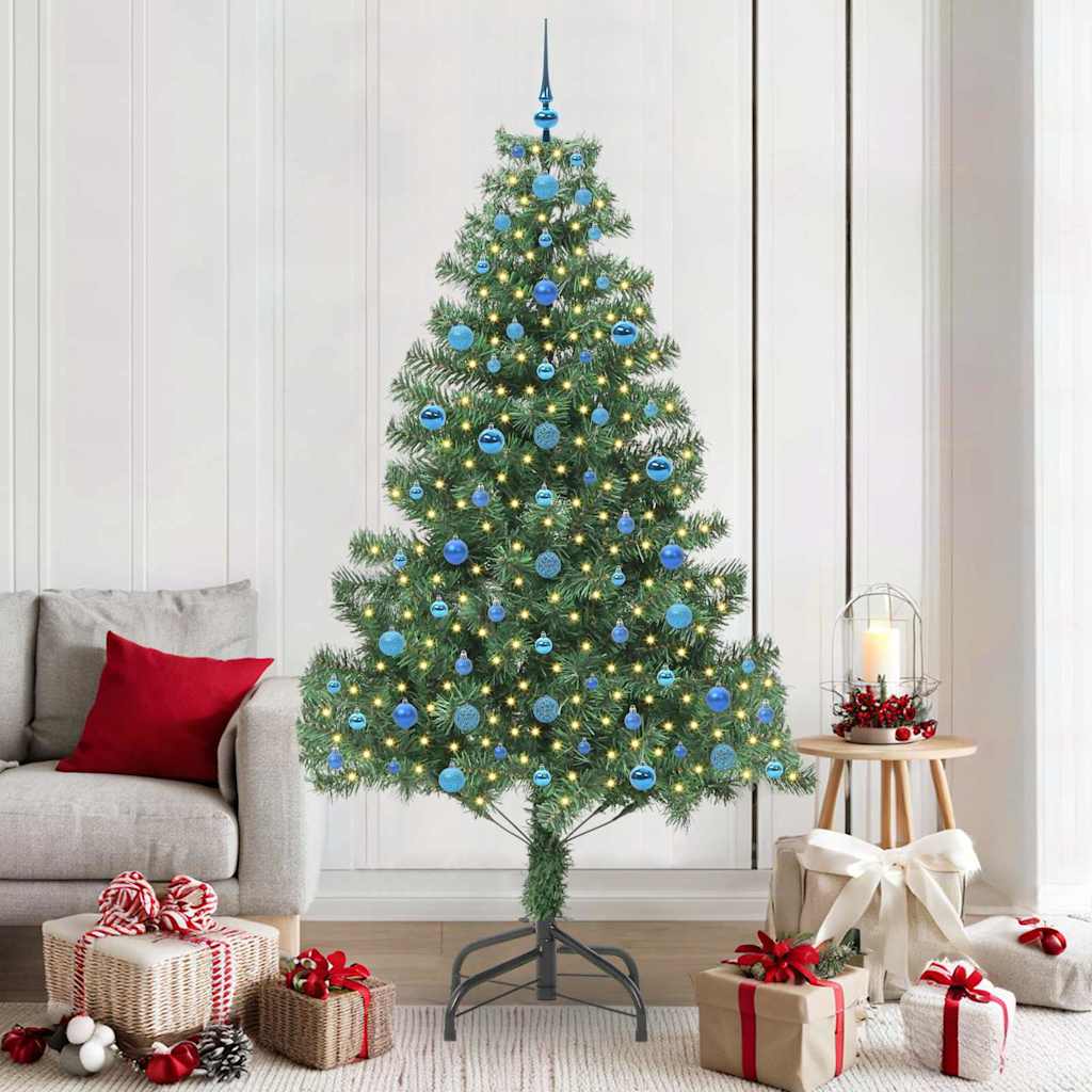 Christmas Tree with 300 LEDs with Stand Green 210 cm PVC