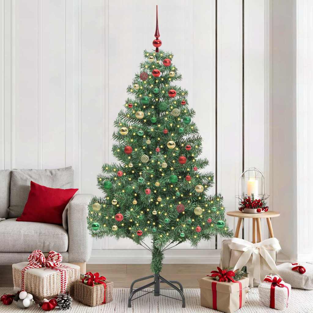 Christmas Tree with 300 LEDs with Stand Green 210 cm PVC