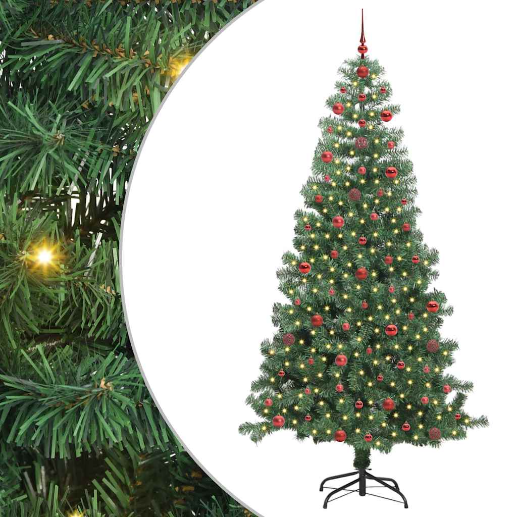 Christmas Tree with 300 LEDs with Stand Green 240 cm PVC