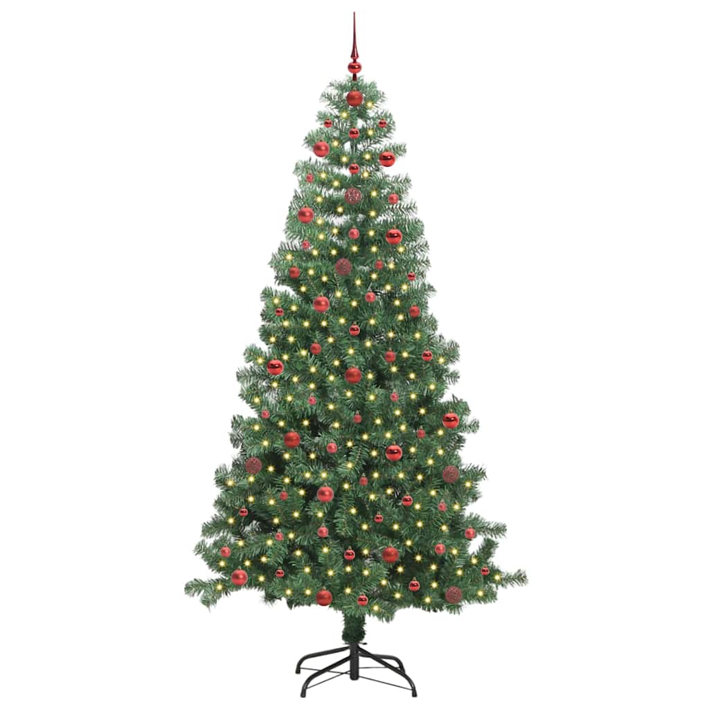 Christmas Tree with 300 LEDs with Stand Green 240 cm PVC
