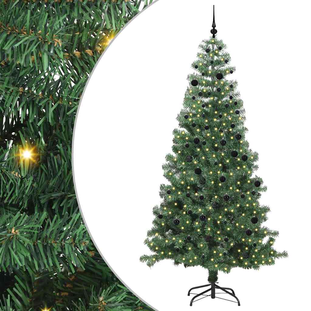 Christmas Tree with 300 LEDs with Stand Green 240 cm PVC