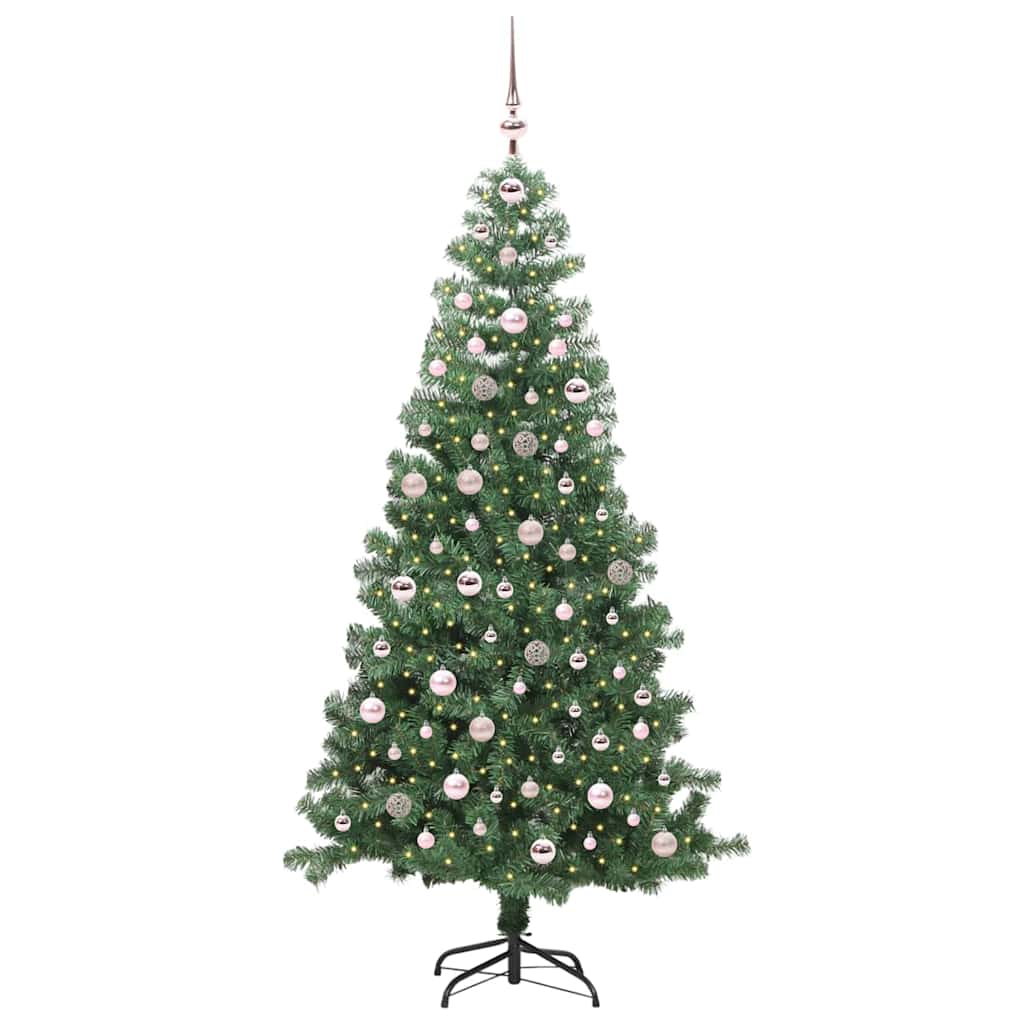 Christmas Tree with 300 LEDs with Stand Green 240 cm PVC