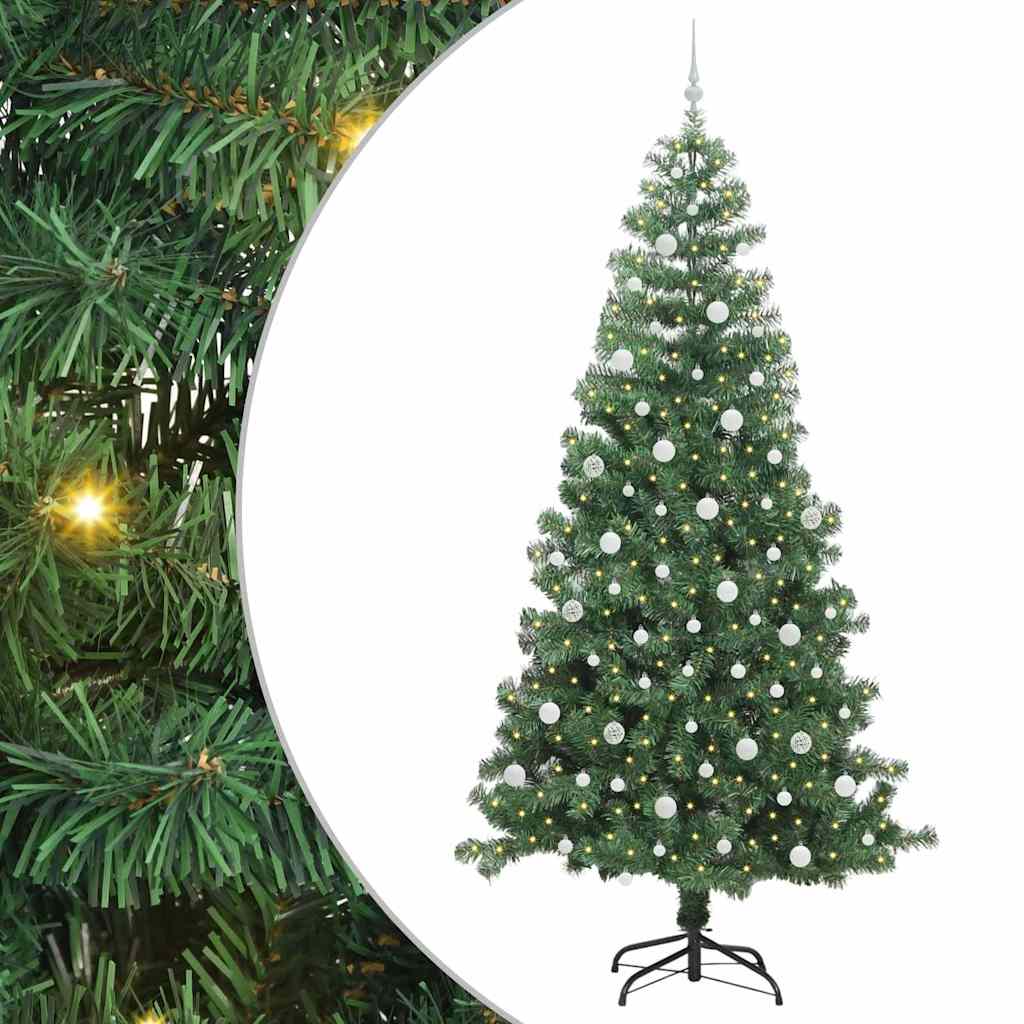 Christmas Tree with 300 LEDs with Stand Green 240 cm PVC