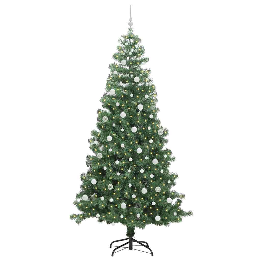 Christmas Tree with 300 LEDs with Stand Green 240 cm PVC