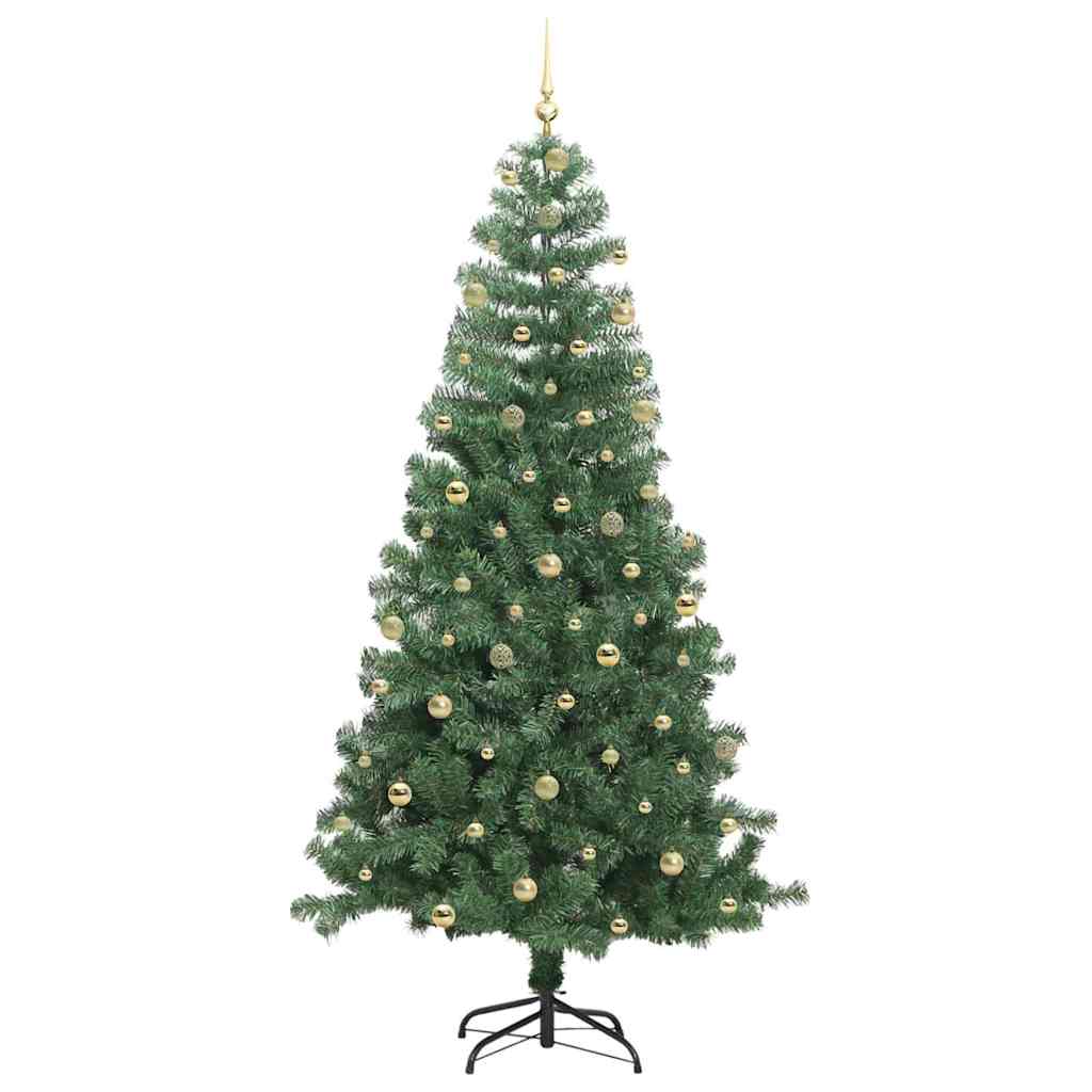 Christmas Tree with 300 LEDs with Stand Green 240 cm PVC