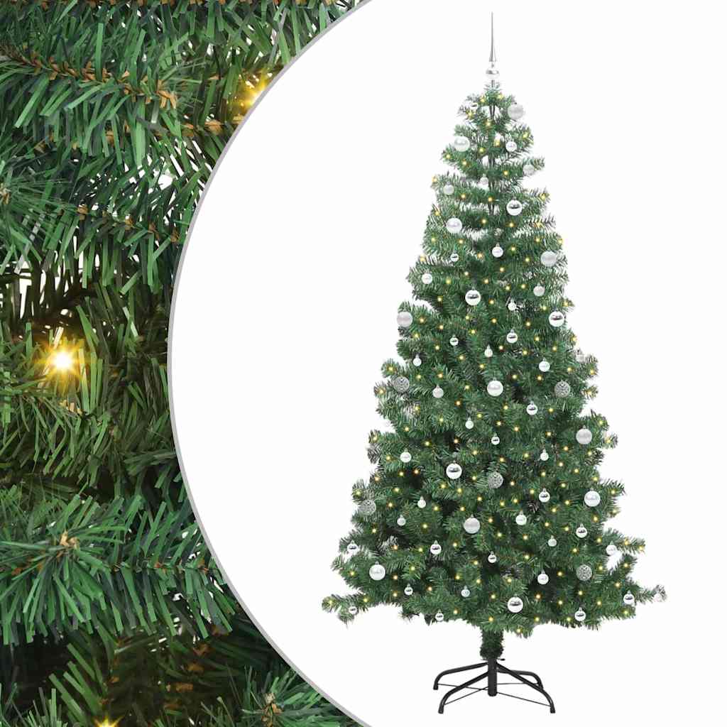 Christmas Tree with 300 LEDs with Stand Green 240 cm PVC
