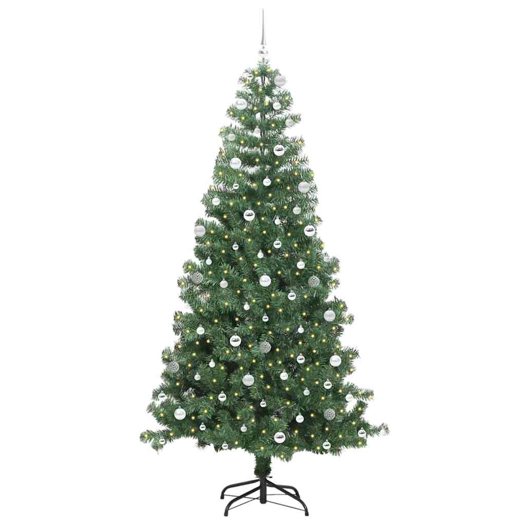 Christmas Tree with 300 LEDs with Stand Green 240 cm PVC