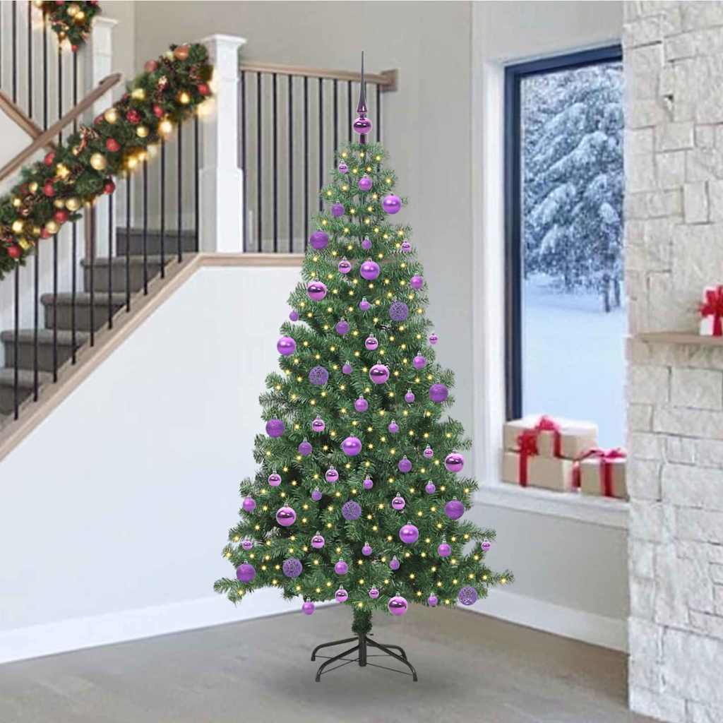 Christmas Tree with 300 LEDs with Stand Green 240 cm PVC