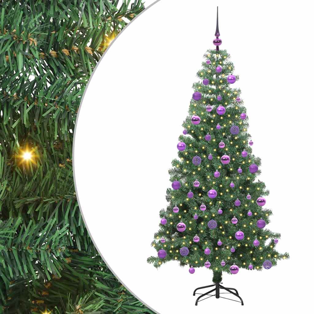 Christmas Tree with 300 LEDs with Stand Green 240 cm PVC