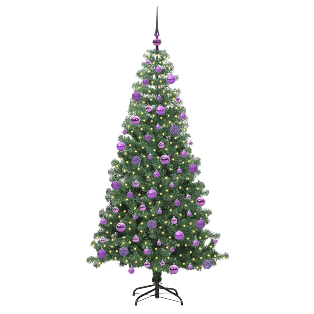 Christmas Tree with 300 LEDs with Stand Green 240 cm PVC