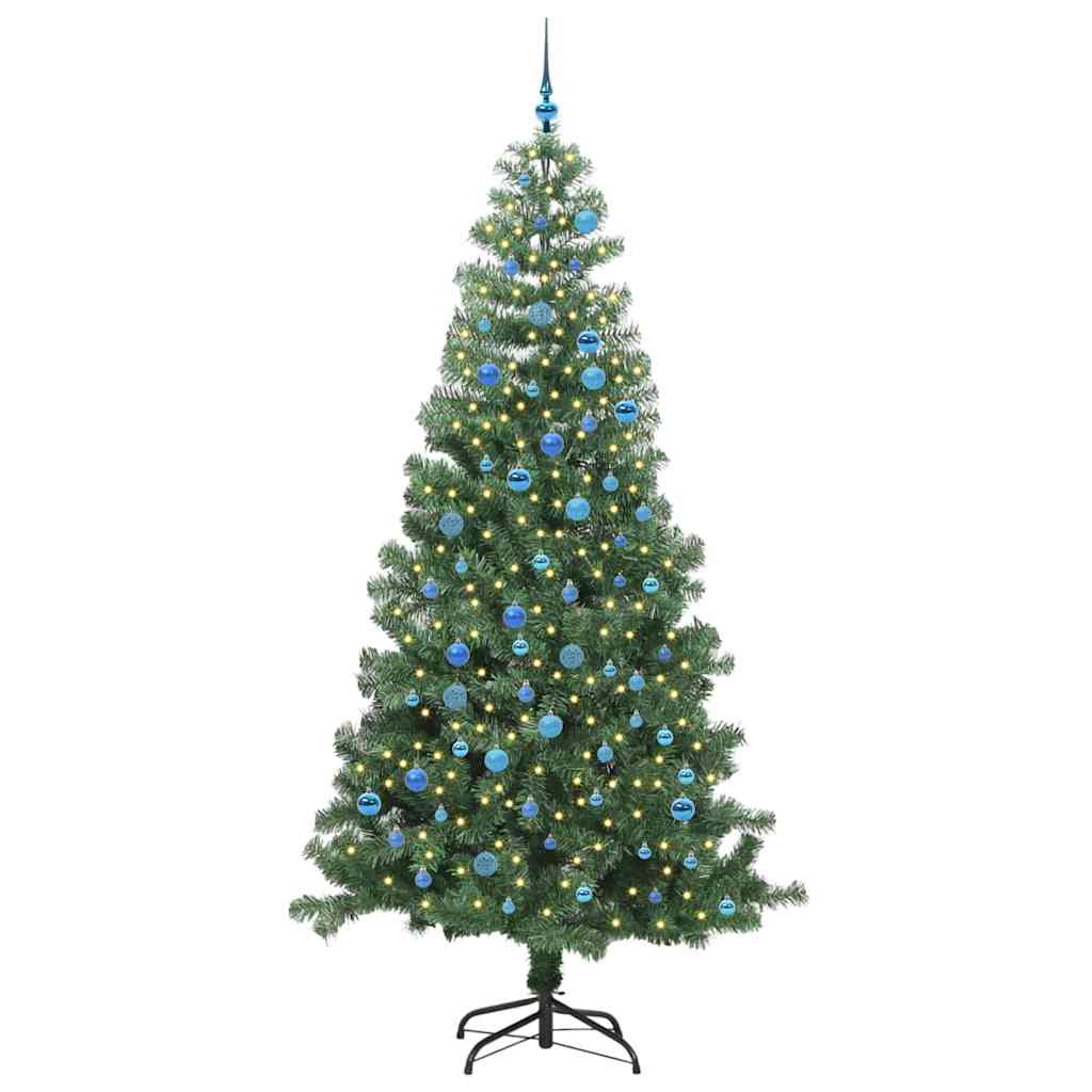 Christmas Tree with 300 LEDs with Stand Green 240 cm PVC
