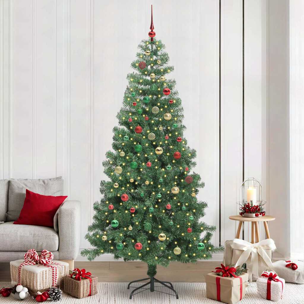 Christmas Tree with 300 LEDs with Stand Green 240 cm PVC