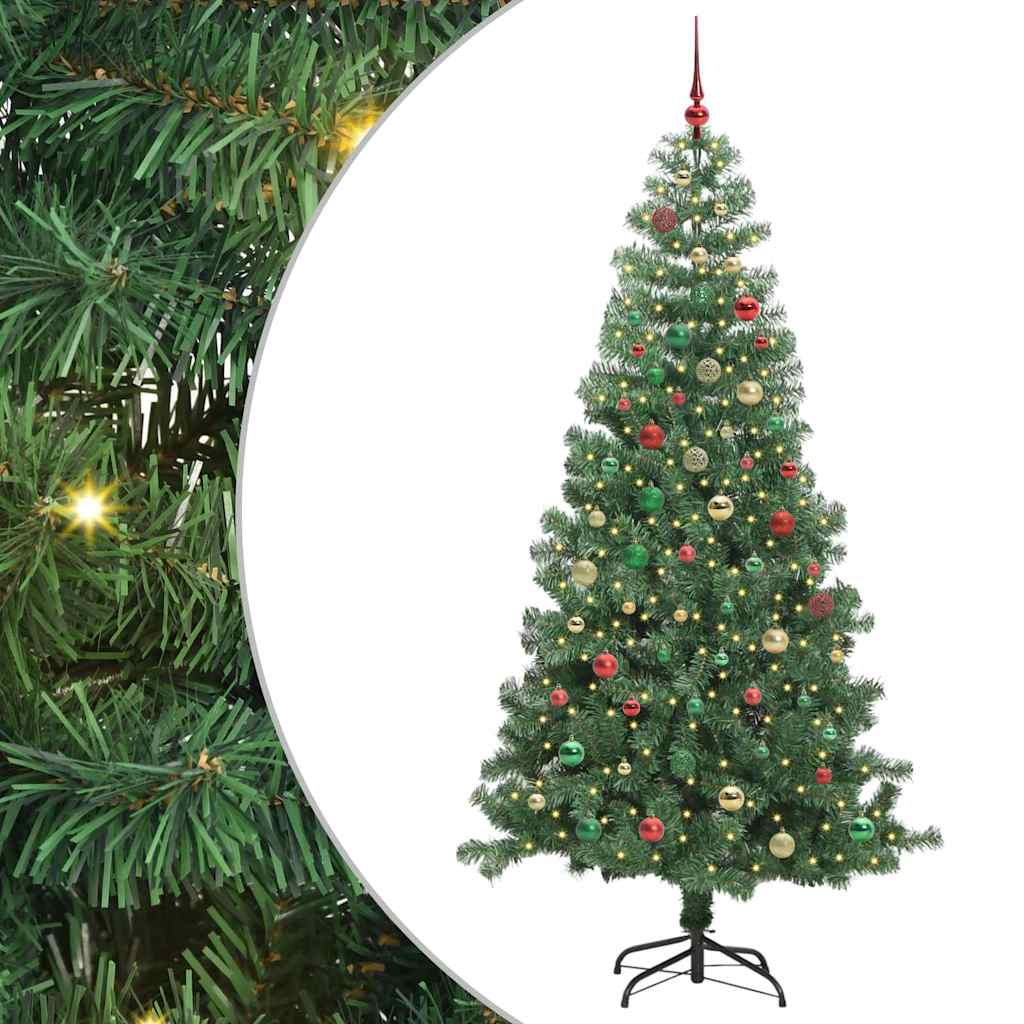 Christmas Tree with 300 LEDs with Stand Green 240 cm PVC