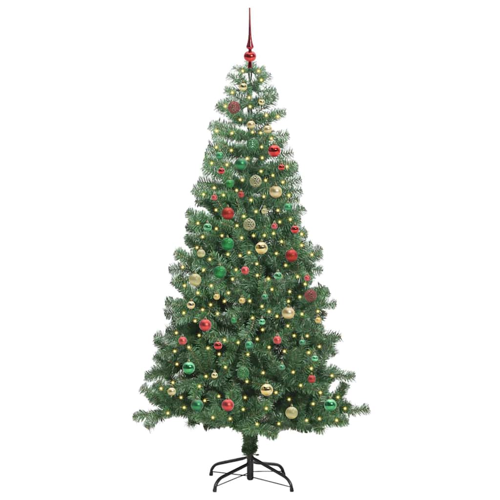 Christmas Tree with 300 LEDs with Stand Green 240 cm PVC