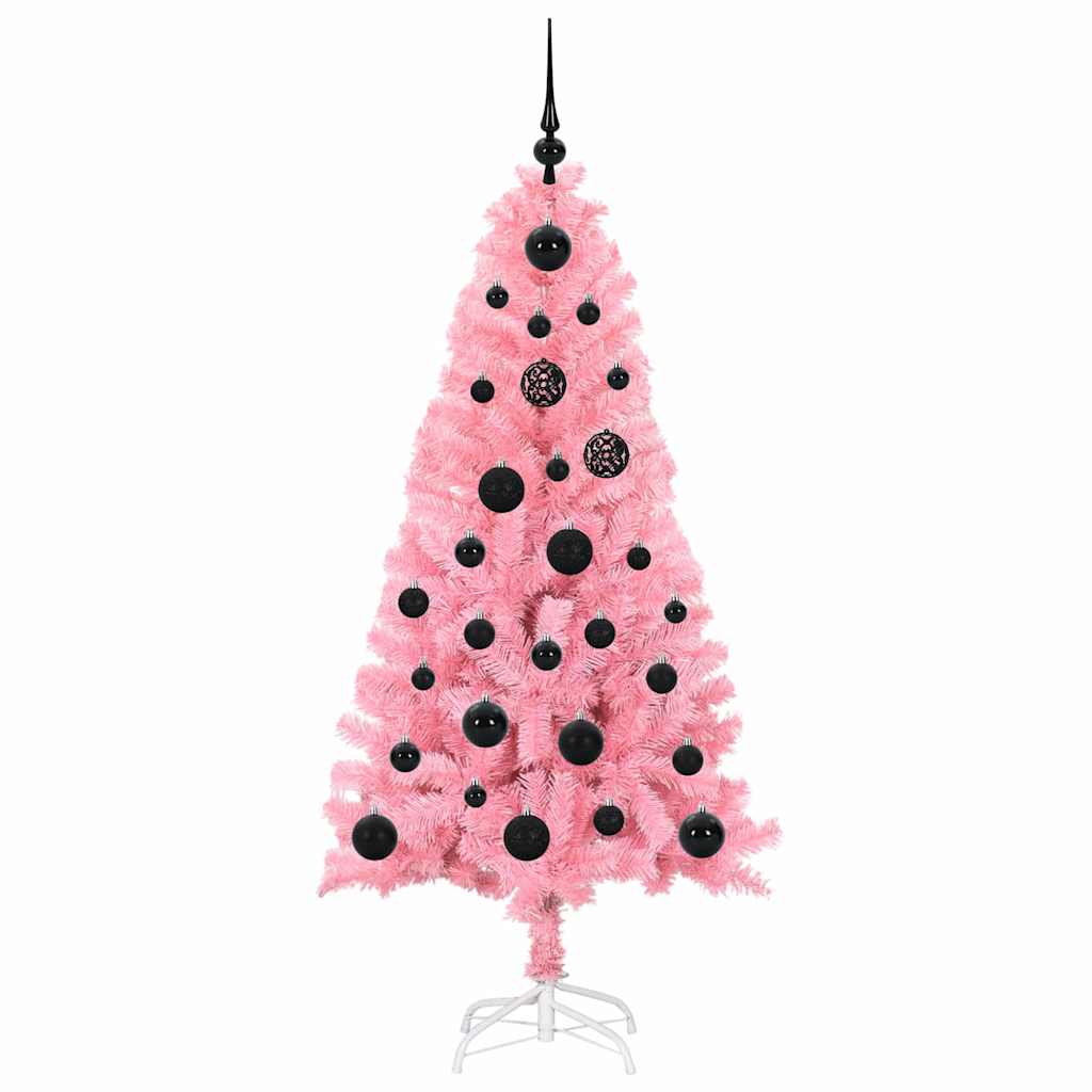 Christmas Tree with 150 LEDs with Stand Pink 150 cm PVC