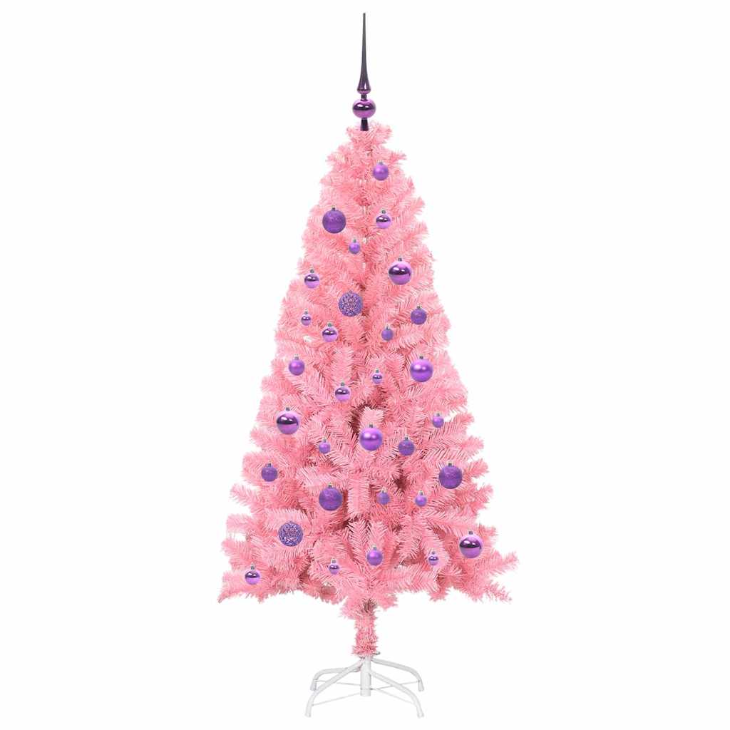 Christmas Tree with 150 LEDs with Stand Pink 150 cm PVC