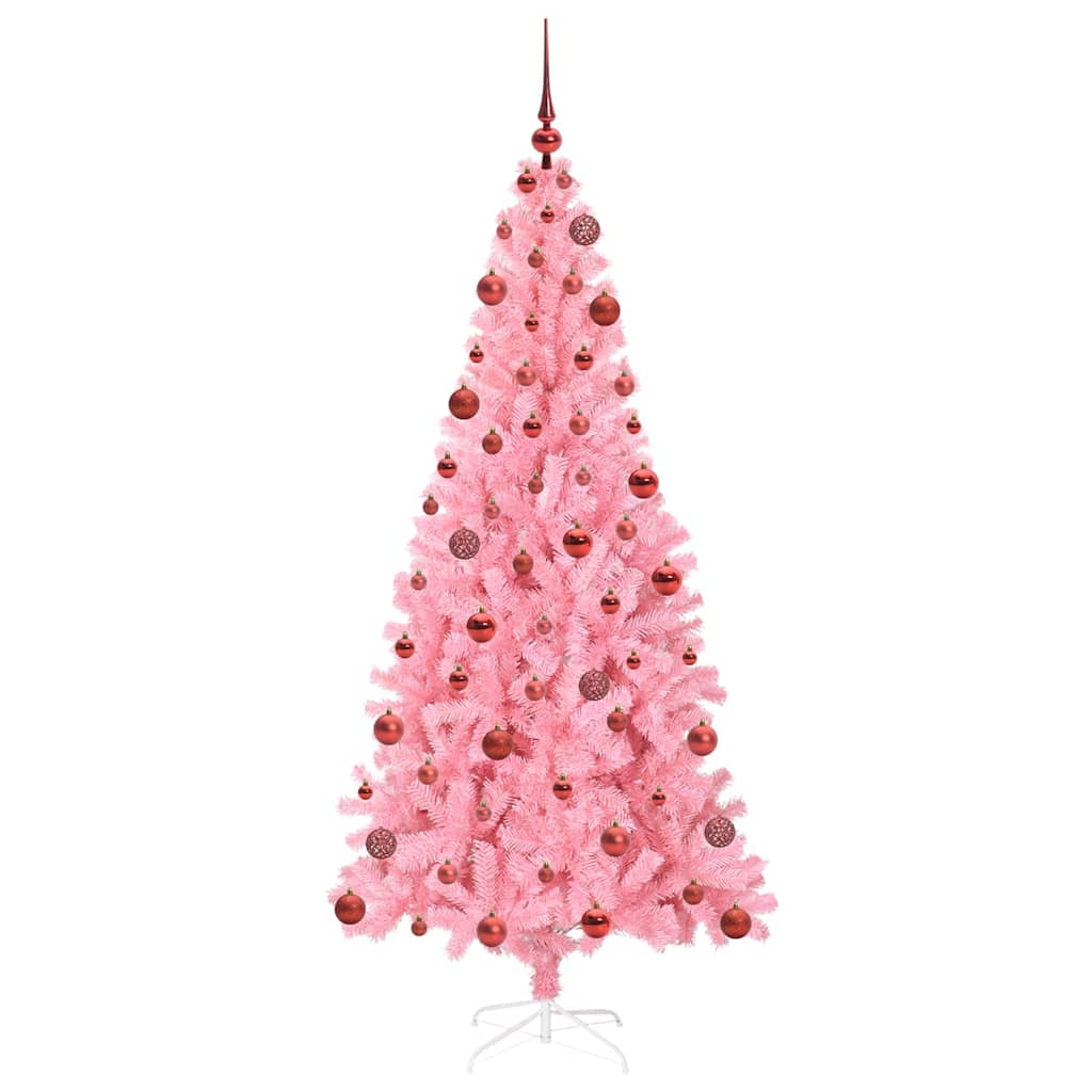 Christmas Tree with 300 LEDs with Stand Pink 180 cm PVC