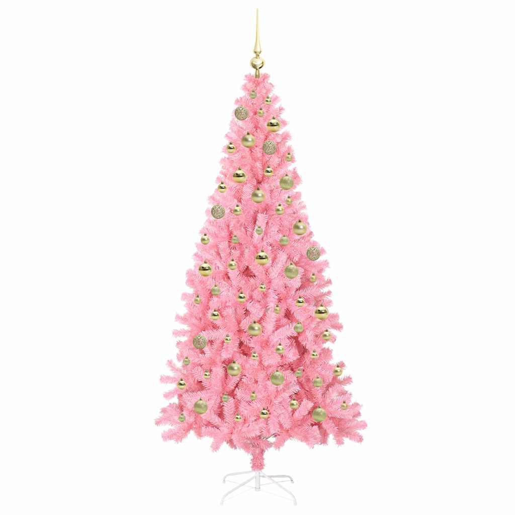 Christmas Tree with 300 LEDs with Stand Pink 180 cm PVC