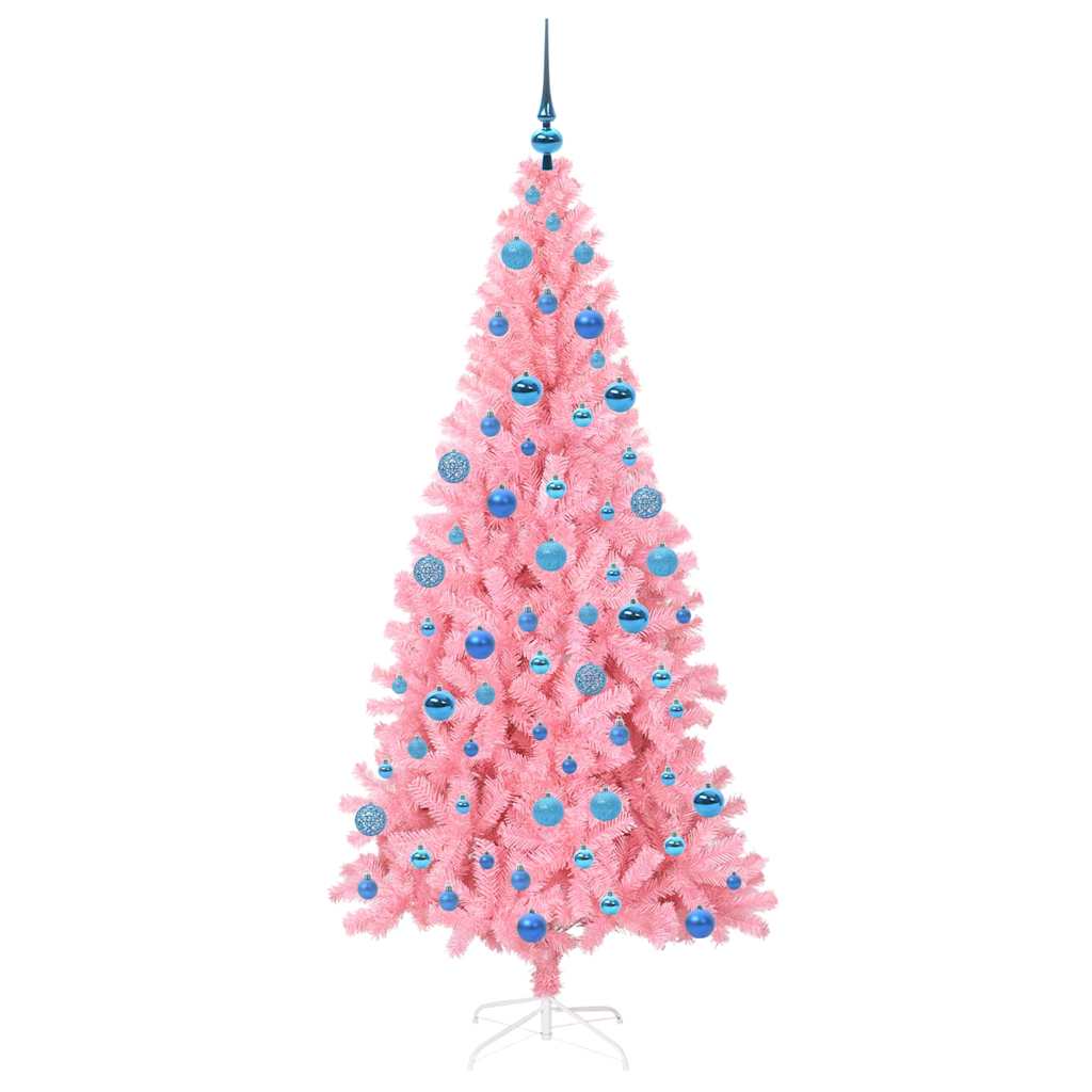 Christmas Tree with 300 LEDs with Stand Pink 180 cm PVC