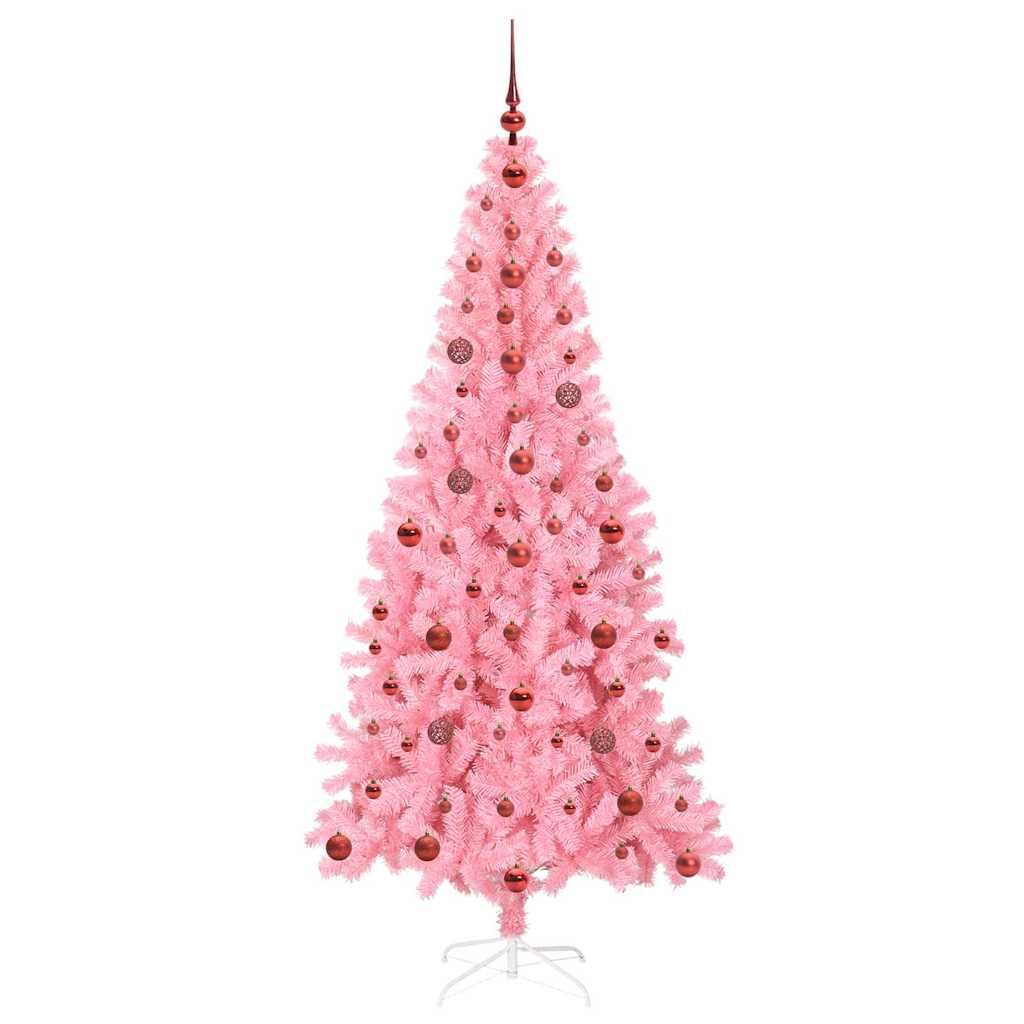 Christmas Tree with 300 LEDs with Stand Pink 210 cm PVC