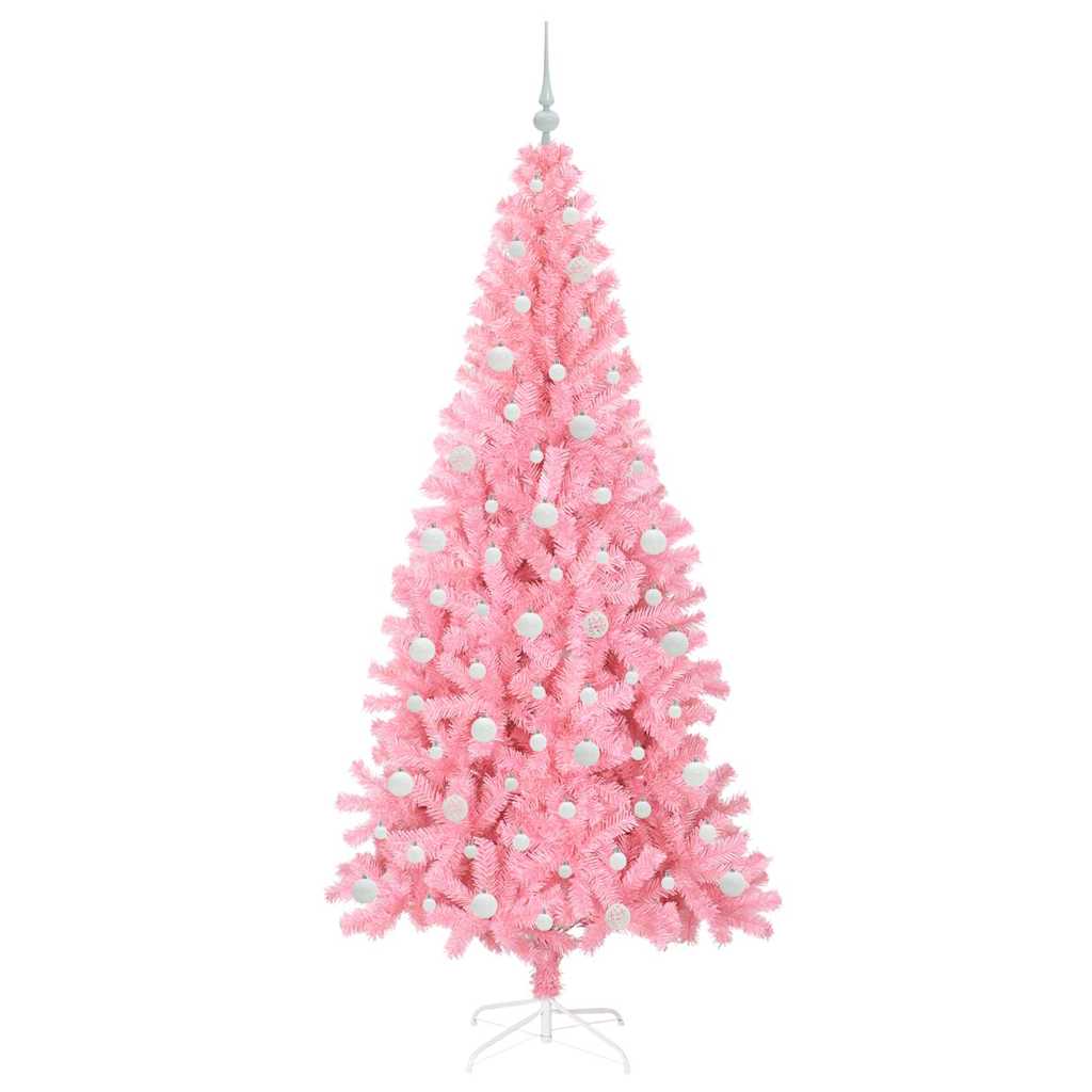 Christmas Tree with 300 LEDs with Stand Pink 210 cm PVC