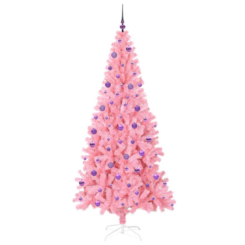 Christmas Tree with 300 LEDs with Stand Pink 210 cm PVC