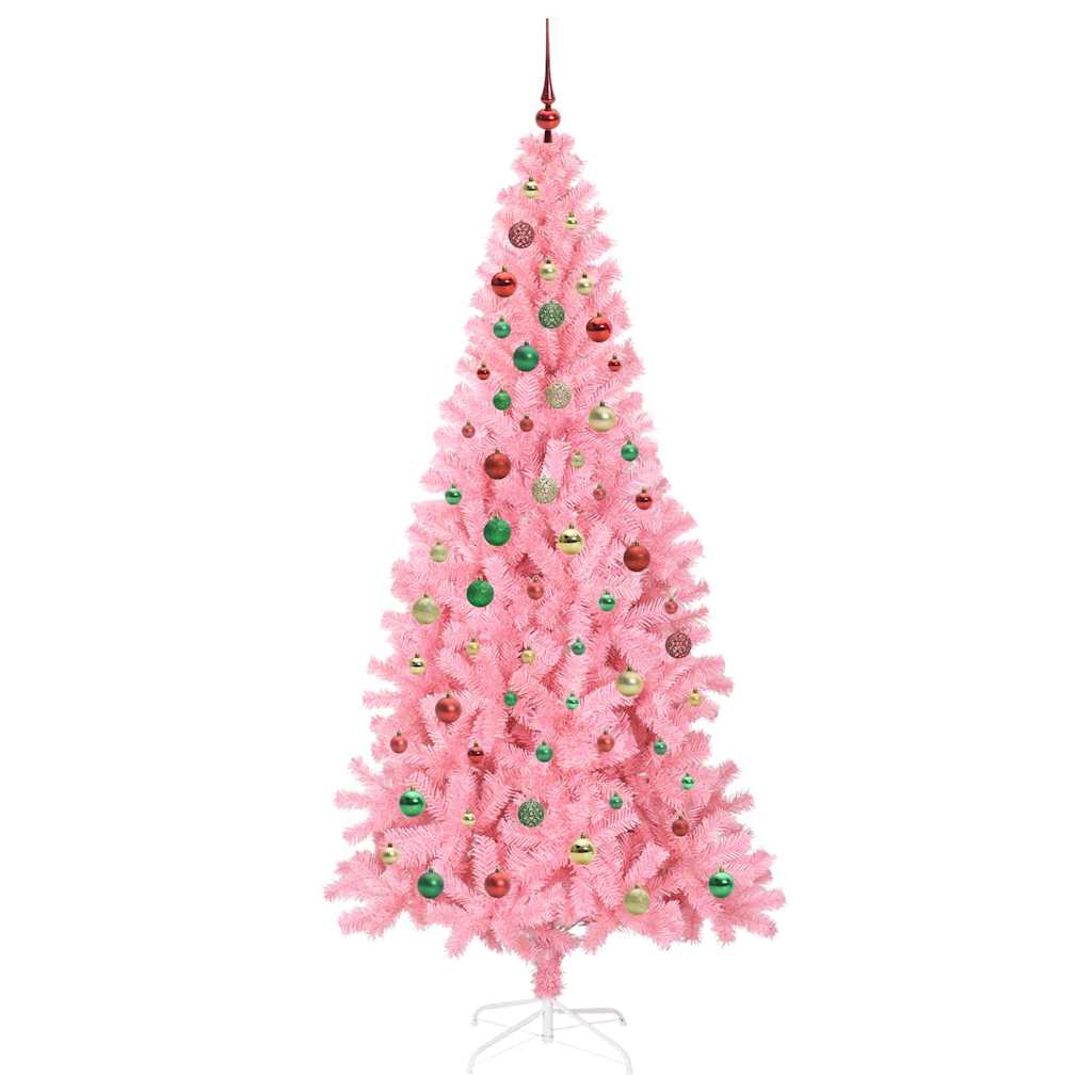 Christmas Tree with 300 LEDs with Stand Pink 210 cm PVC