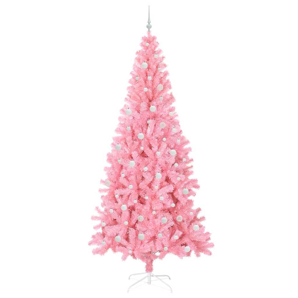 Christmas Tree with 300 LEDs with Stand Pink 240 cm PVC