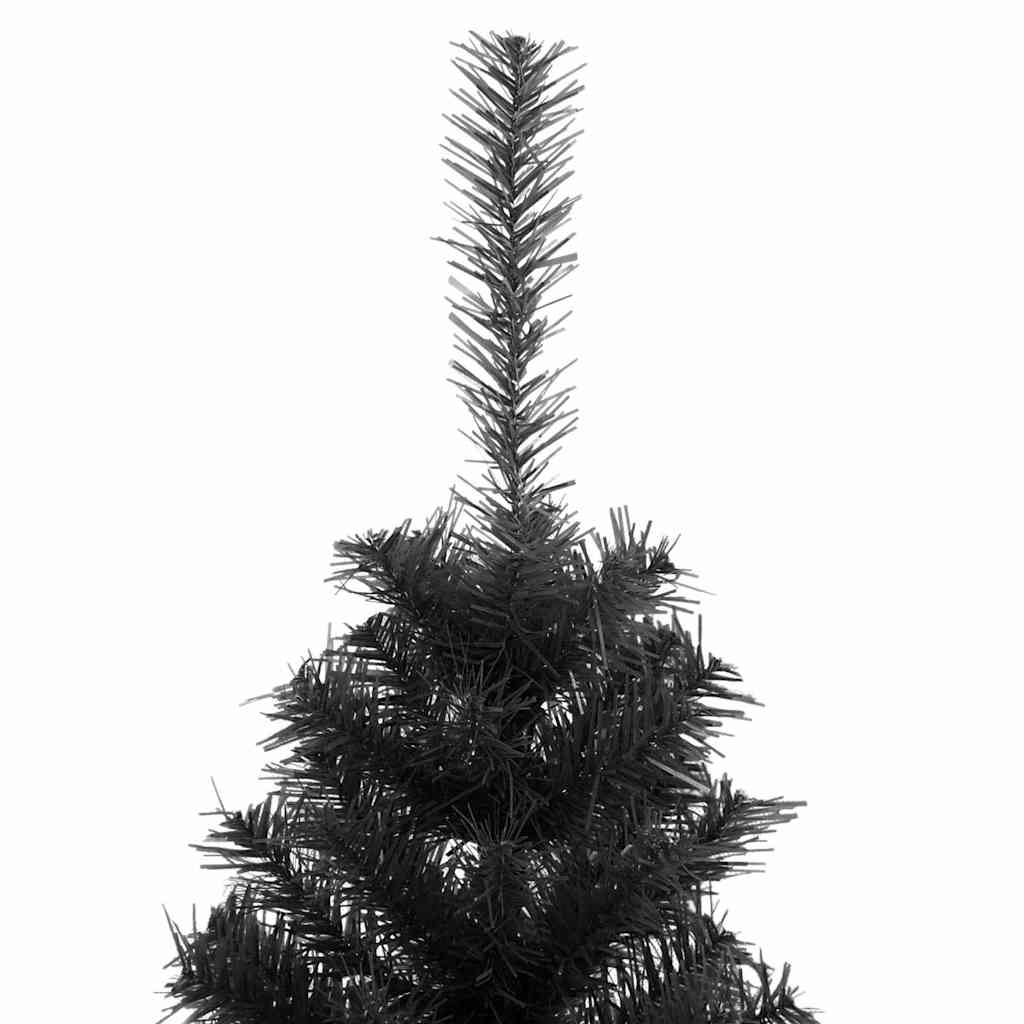 Christmas Tree with 150 LEDs with Stand Black 120 cm PVC
