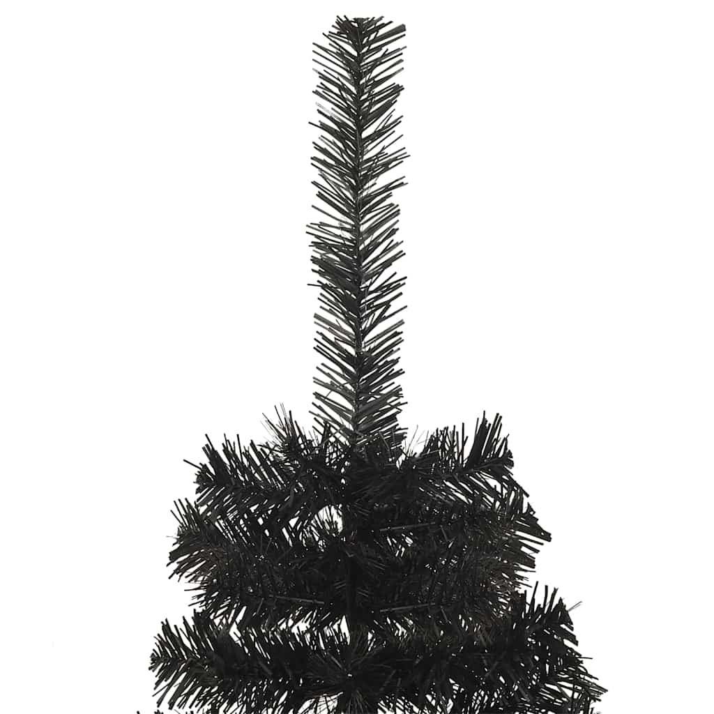Christmas Tree with 300 LEDs with Stand Black 180 cm PVC