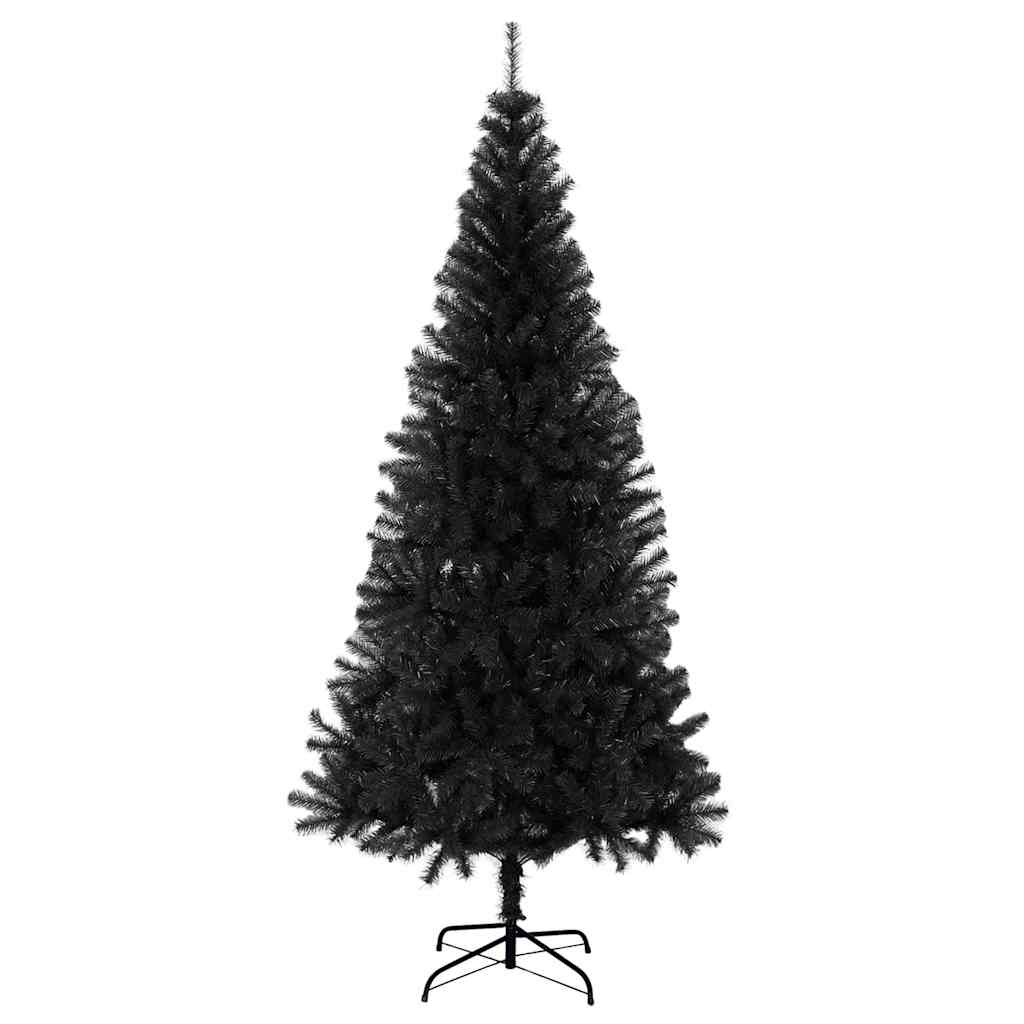 Christmas Tree with 300 LEDs with Stand Black 180 cm PVC