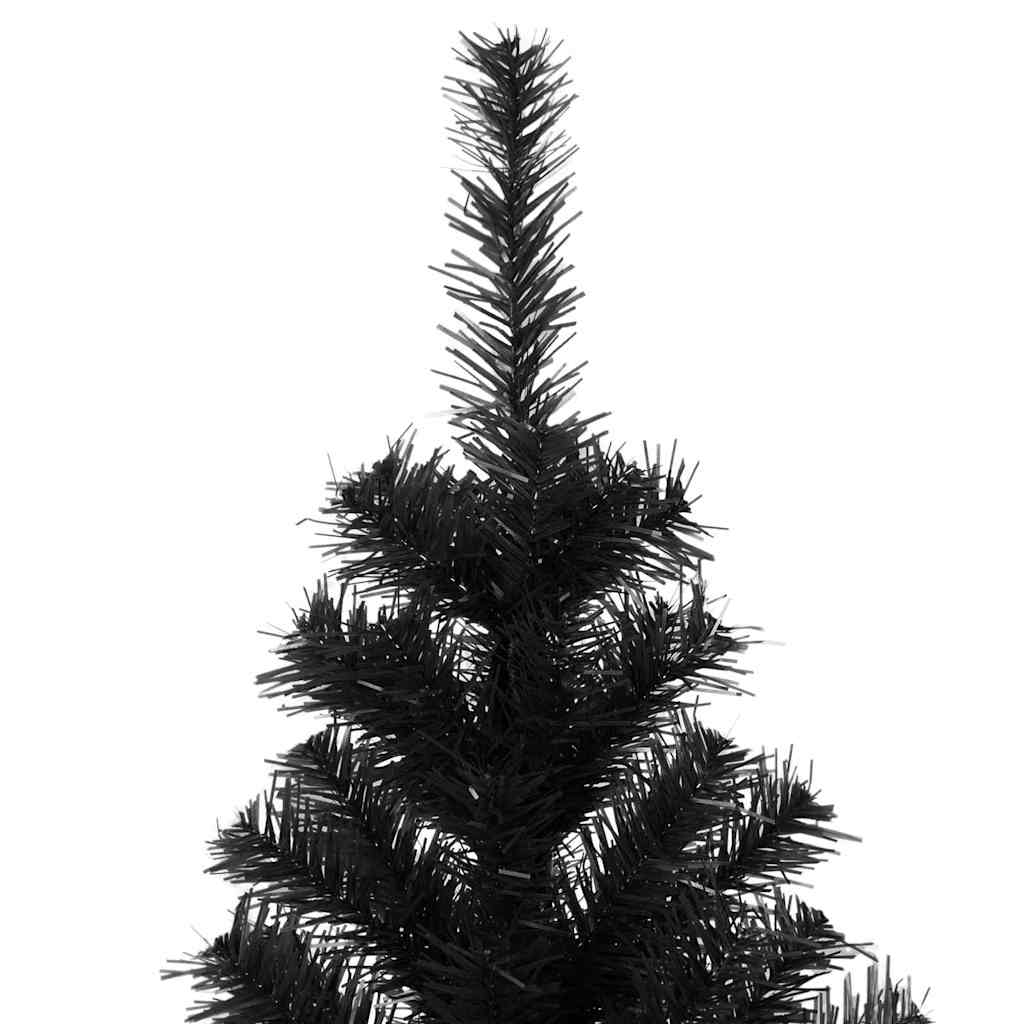 Christmas Tree with 300 LEDs with Stand Black 240 cm PVC