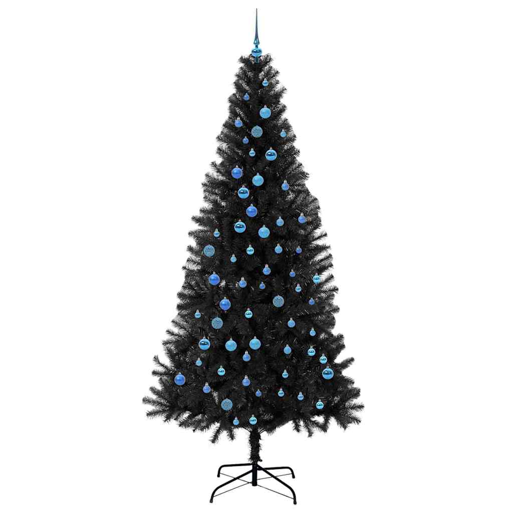 Christmas Tree with 300 LEDs with Stand Black 240 cm PVC