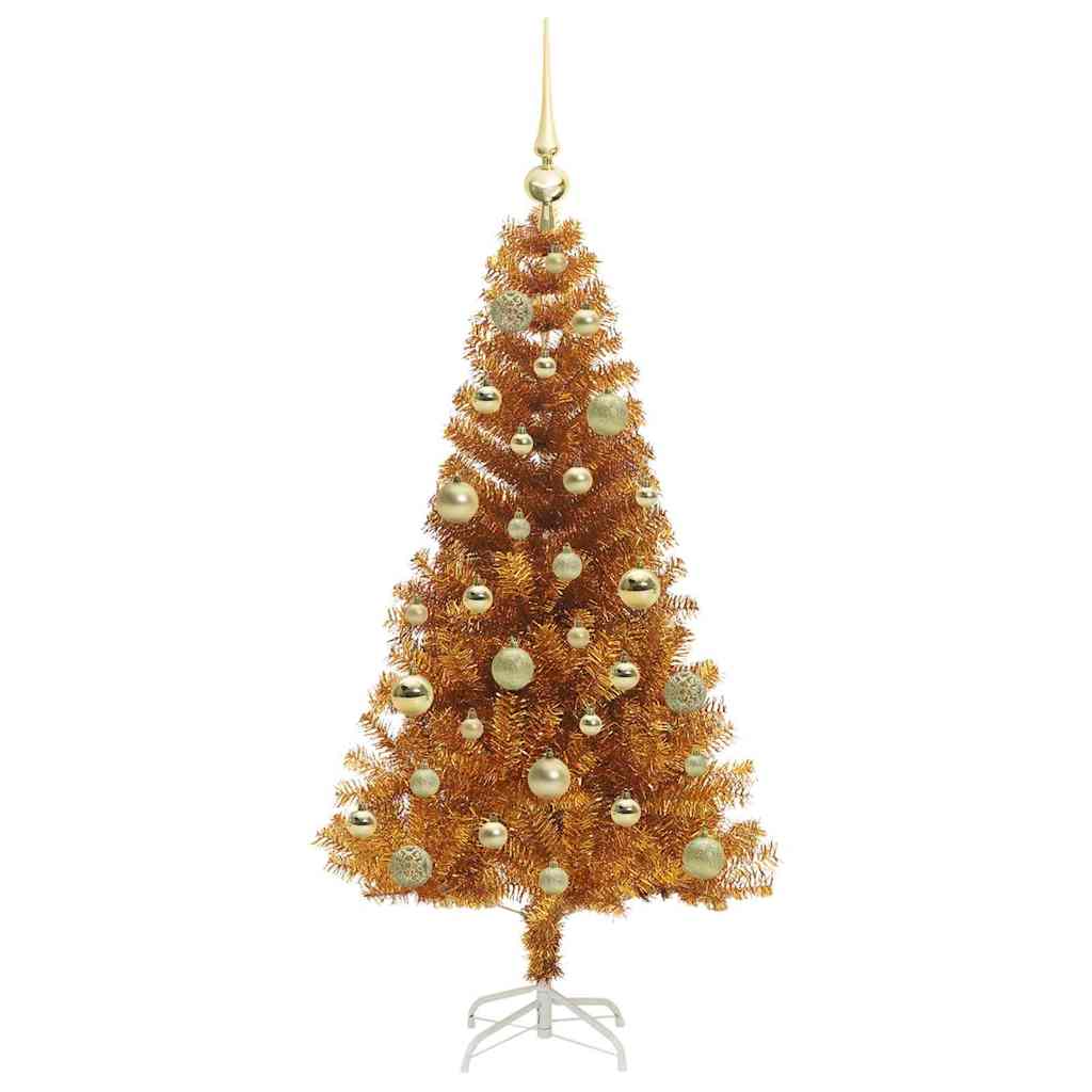 Christmas Tree with 150 LEDs with Stand Gold 120 cm PET