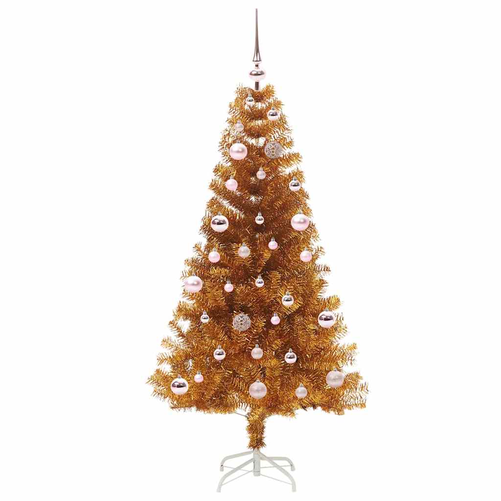 Christmas Tree with 150 LEDs with Stand Gold 150 cm PET