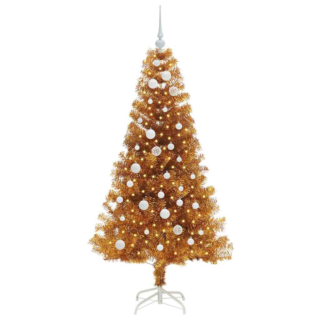 Christmas Tree with 150 LEDs with Stand Gold 150 cm PET