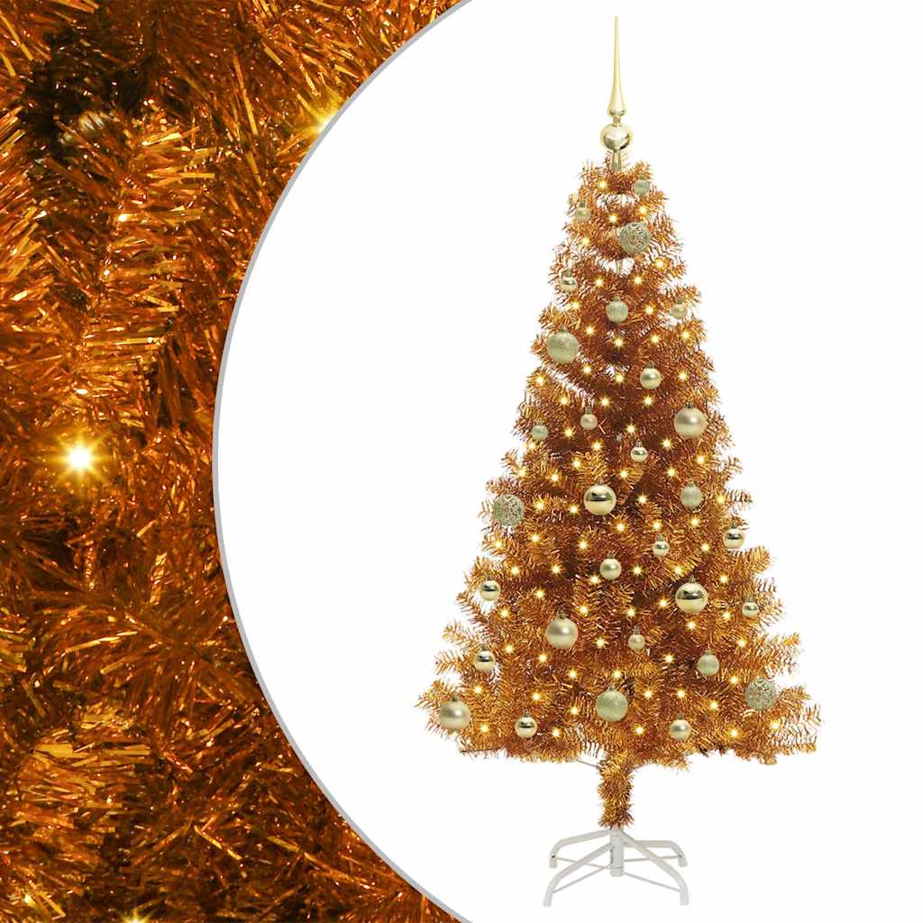 Christmas Tree with 150 LEDs with Stand Gold 150 cm PET