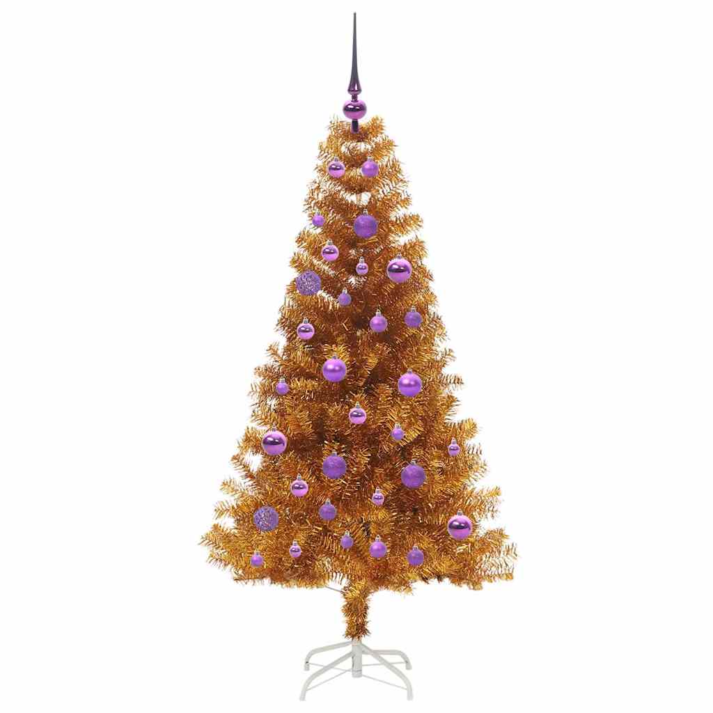 Christmas Tree with 150 LEDs with Stand Gold 150 cm PET