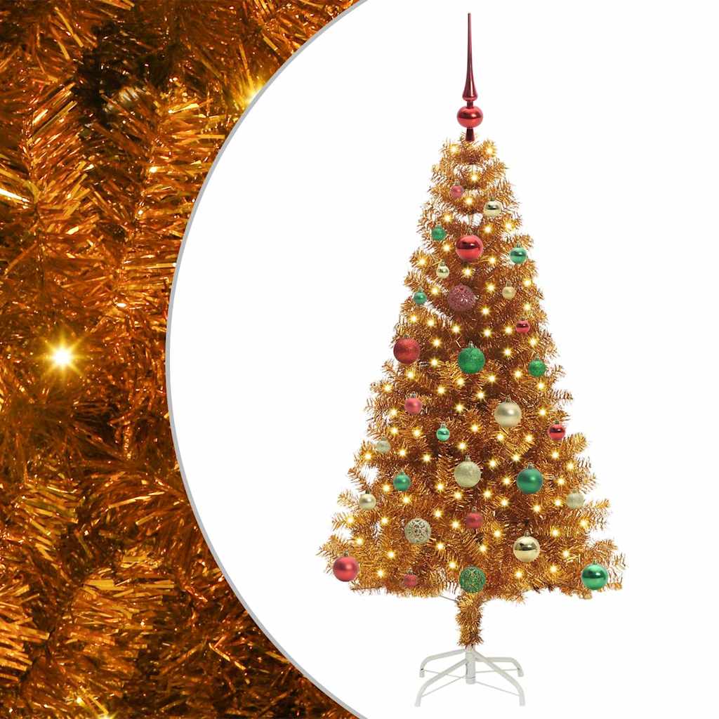 Christmas Tree with 150 LEDs with Stand Gold 150 cm PET