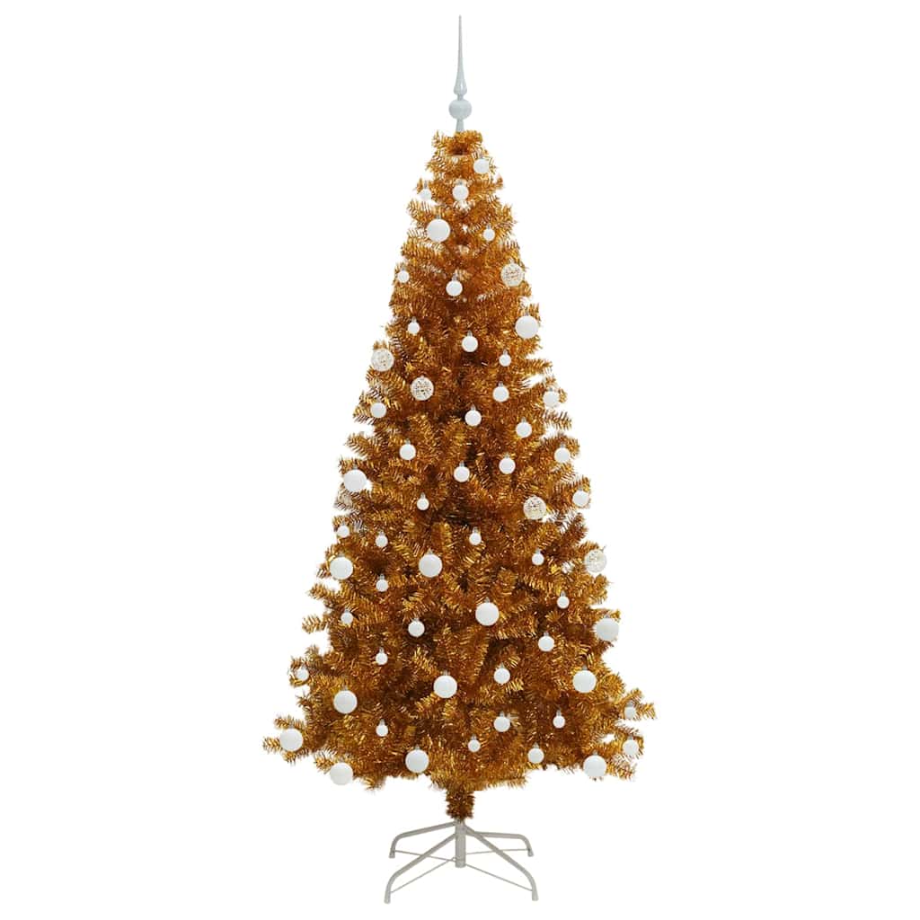 Christmas Tree with 300 LEDs with Stand Gold 180 cm PET