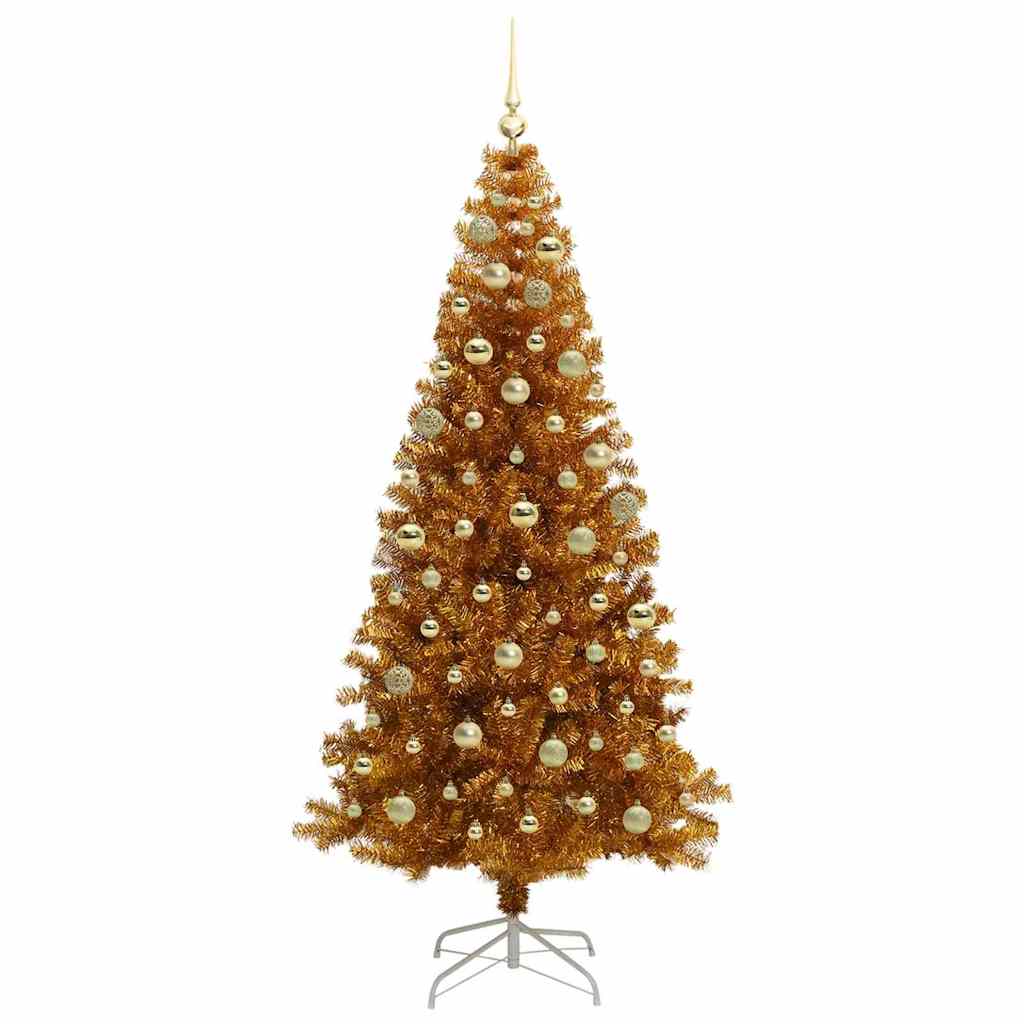 Christmas Tree with 300 LEDs with Stand Gold 180 cm PET